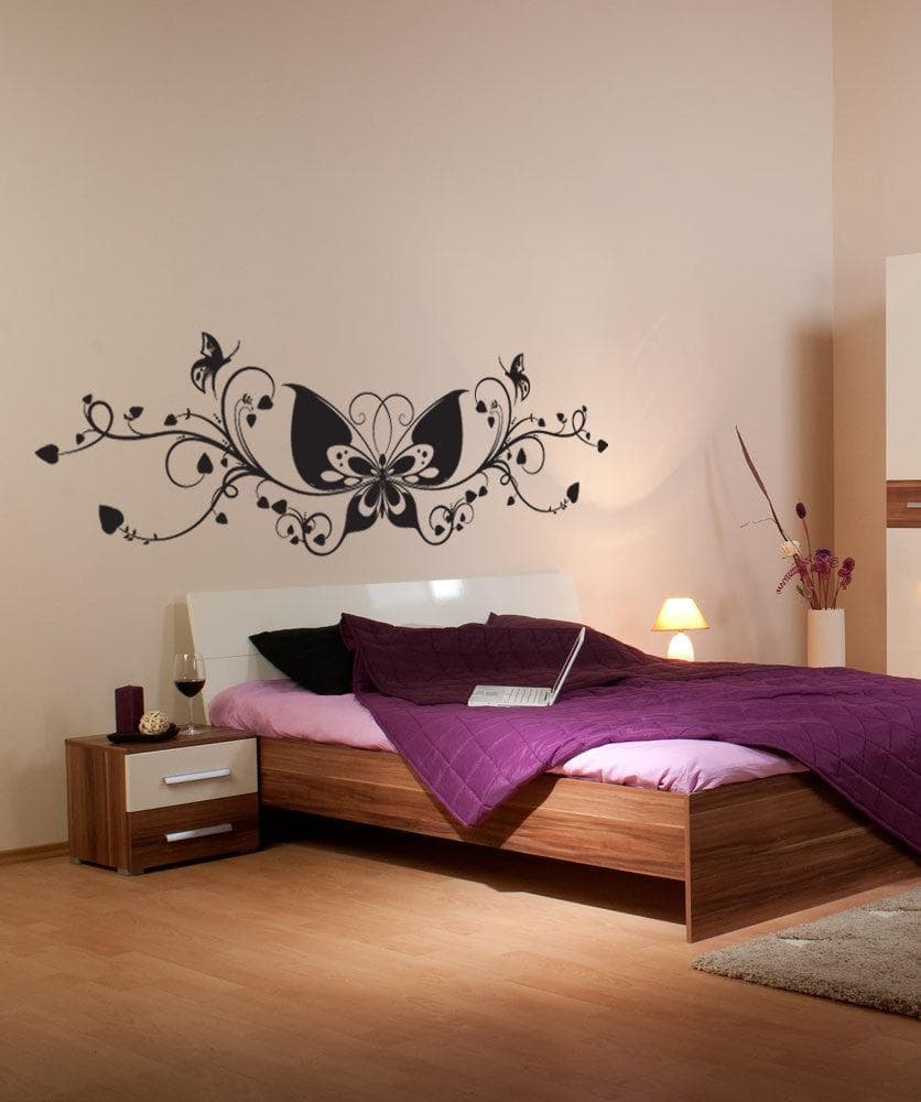 Vinyl Wall Decal Sticker Butterfly Vines #1050