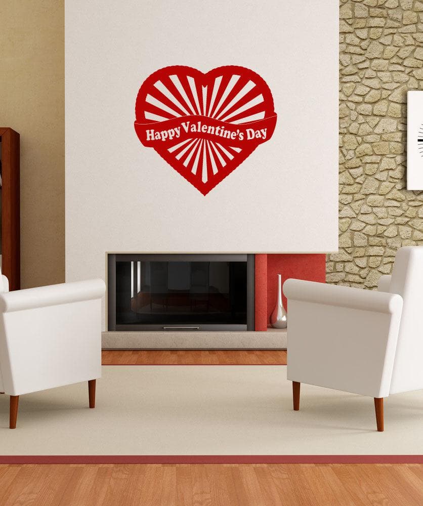 Vinyl Wall Decal Sticker Happy Valentines Day #1053
