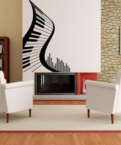 Abstract Piano Keyboard Vinyl Wall Decal Sticker. #1111