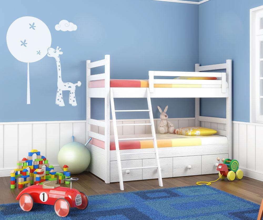 Vinyl Wall Decal Sticker Nursery Giraffe and Tree #1115