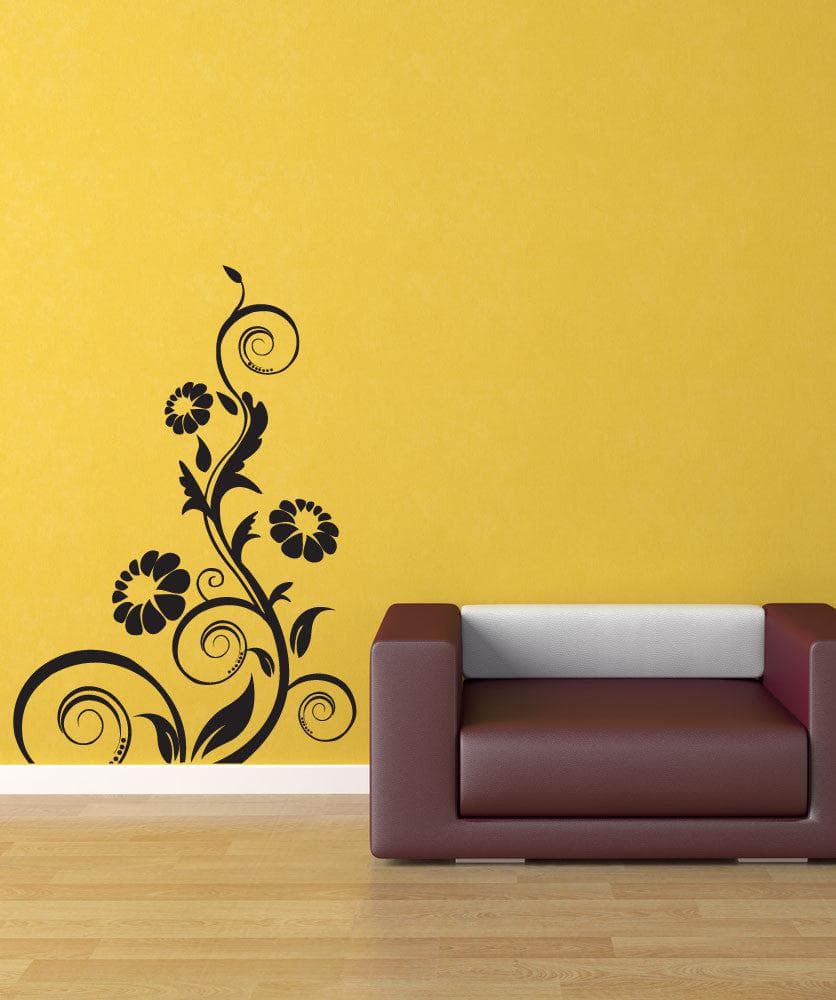 Vinyl Wall Decal Sticker Flower Vine Curls #1119