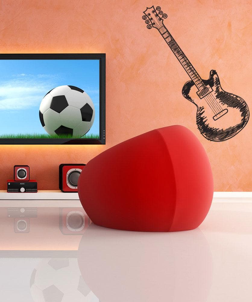 Vinyl Wall Decal Sticker Guitar Doodle #1132