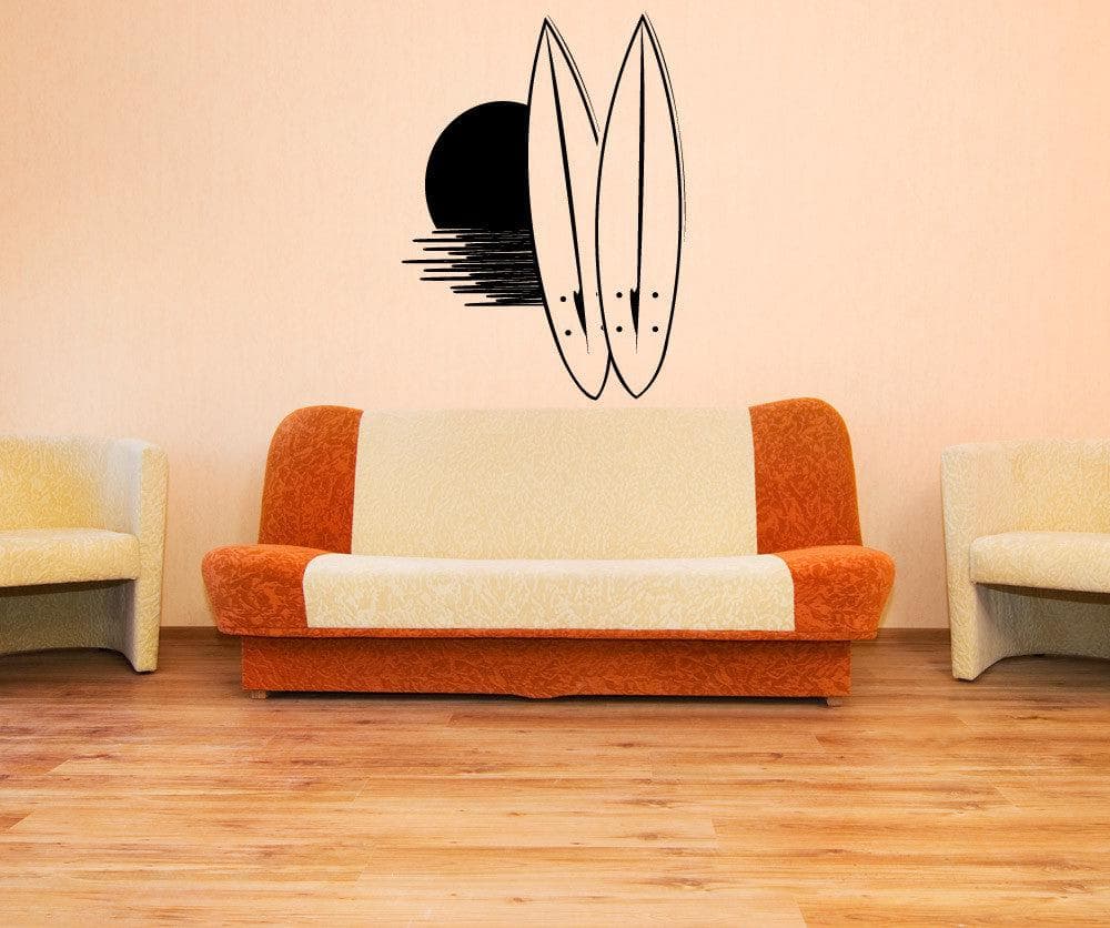 Vinyl Wall Decal Sticker Surfboard Sunset #1134