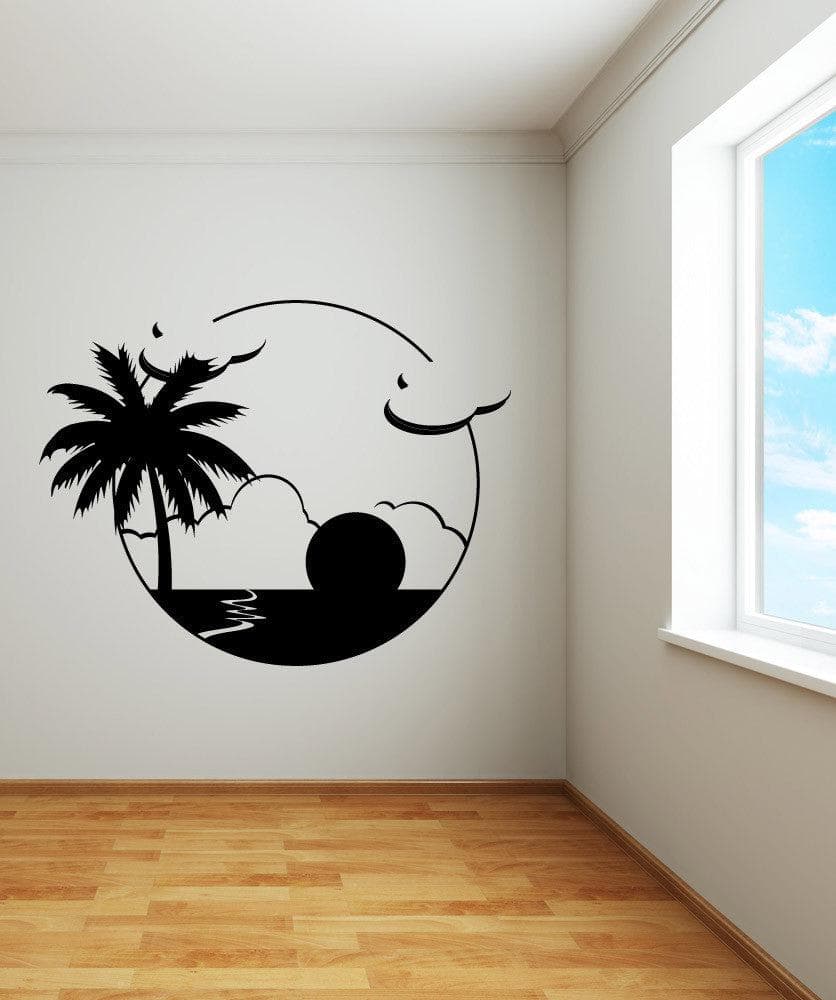 Vinyl Wall Decal Sticker Paradise Circle #1138