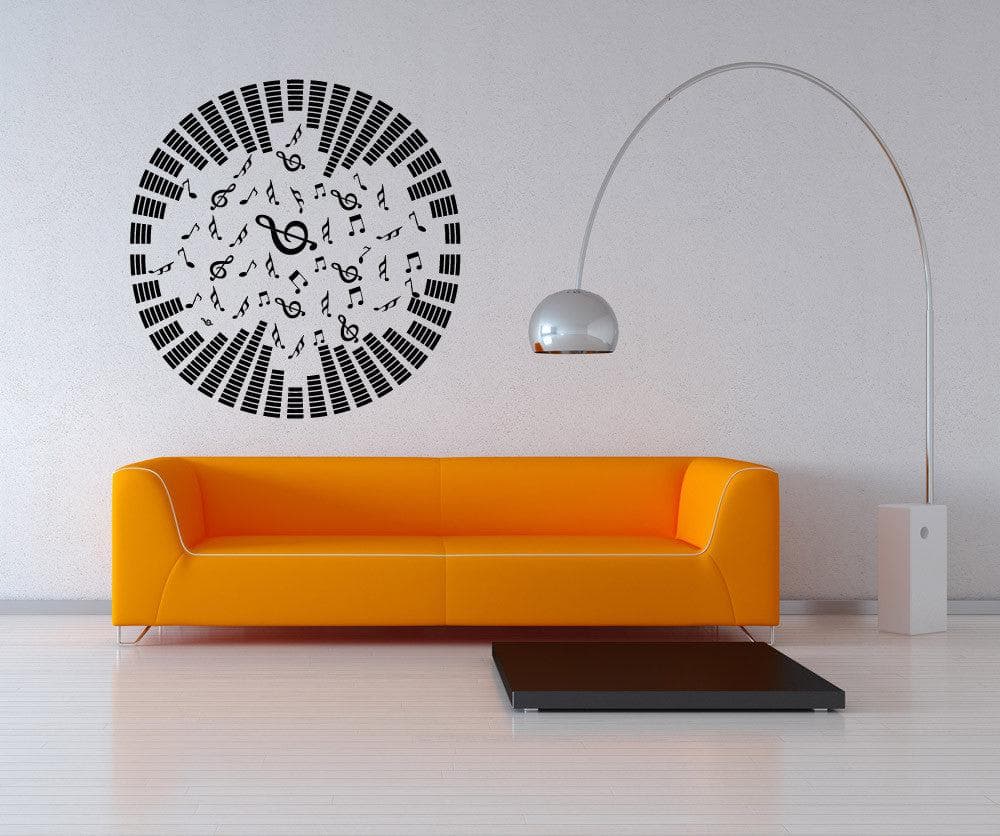 Vinyl Wall Decal Sticker Audio Music Circle #1144
