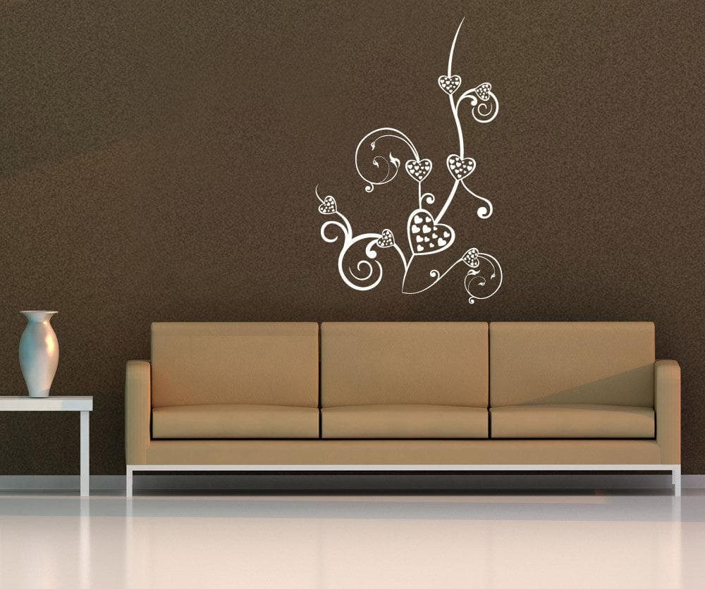 Vinyl Wall Decal Sticker Heart Plant #1150
