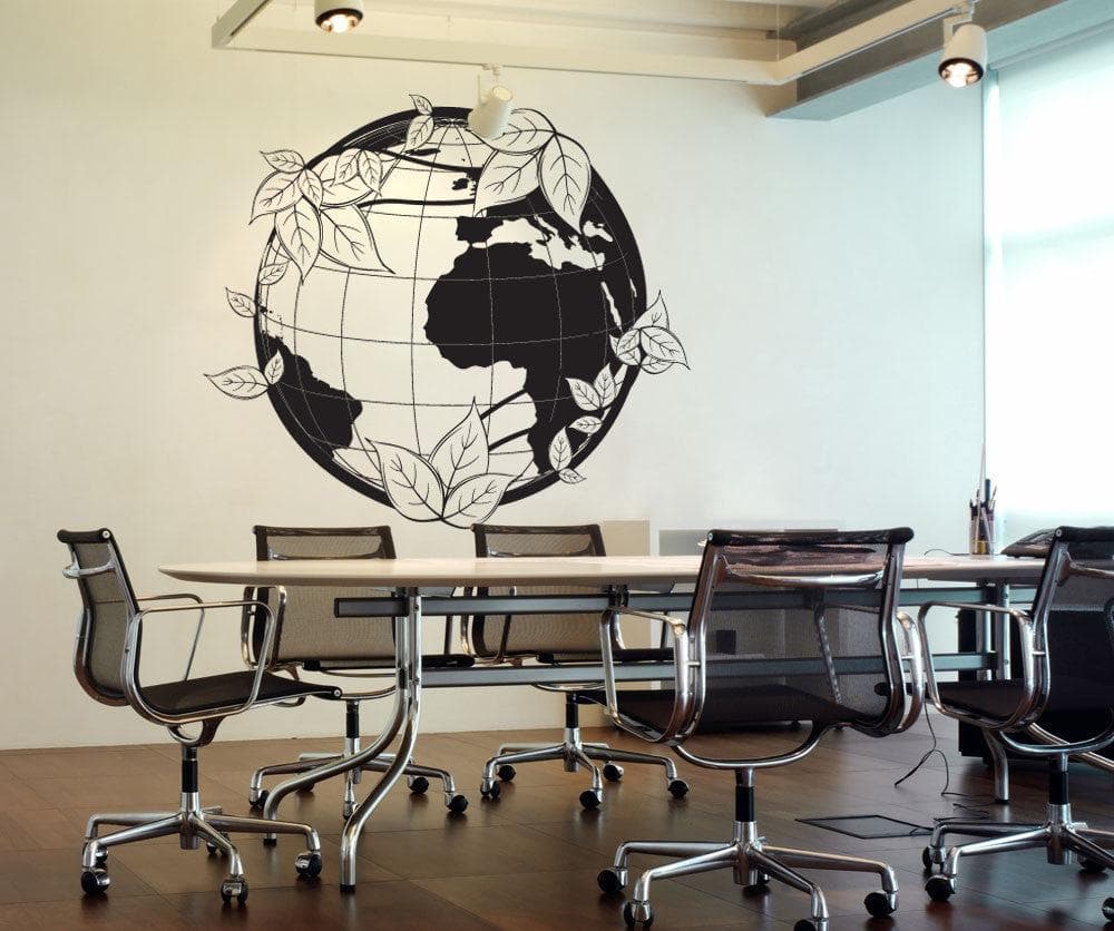 Earth Wall Decal Sticker. Eco-Friendly Decor. #1164