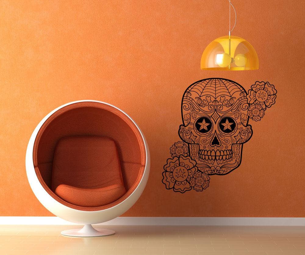 Vinyl Wall Decal Sticker Star Sugar Skull #1177