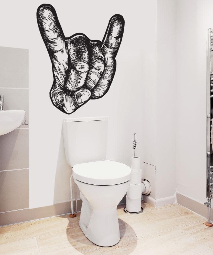 Vinyl Wall Decal Sticker Rock On Hand #1183