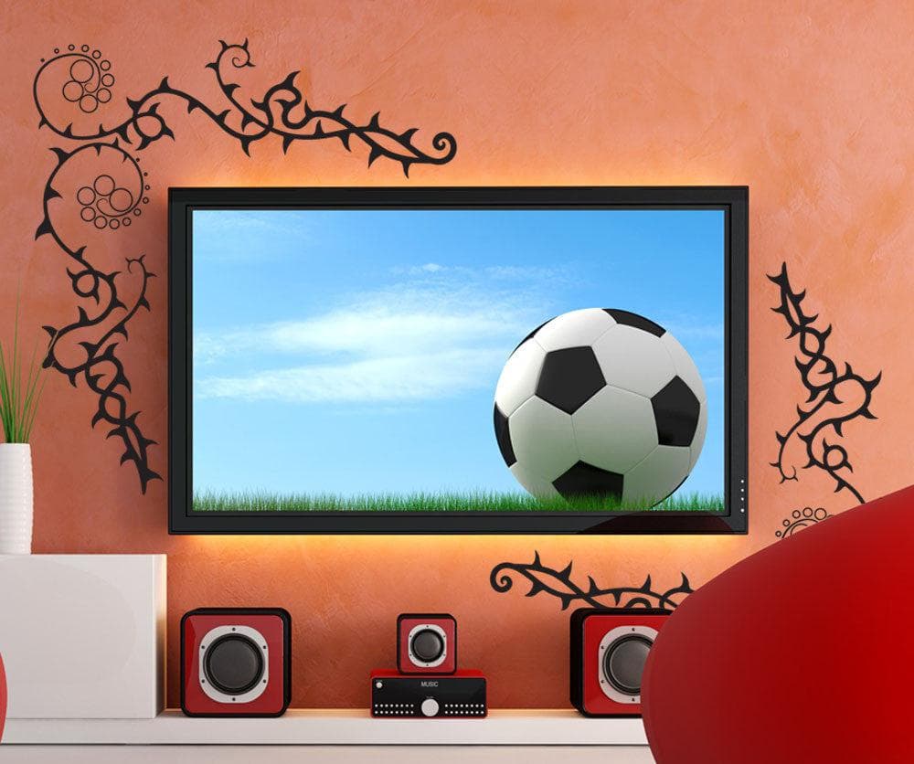 Vinyl Wall Decal Sticker Corner Thorn Vines #1184