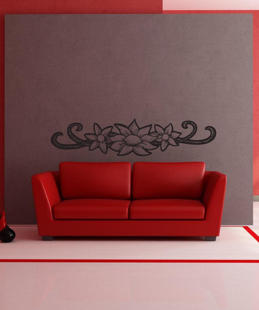 Vinyl Wall Decal Sticker Floral Wood Burn Tattoo #1190