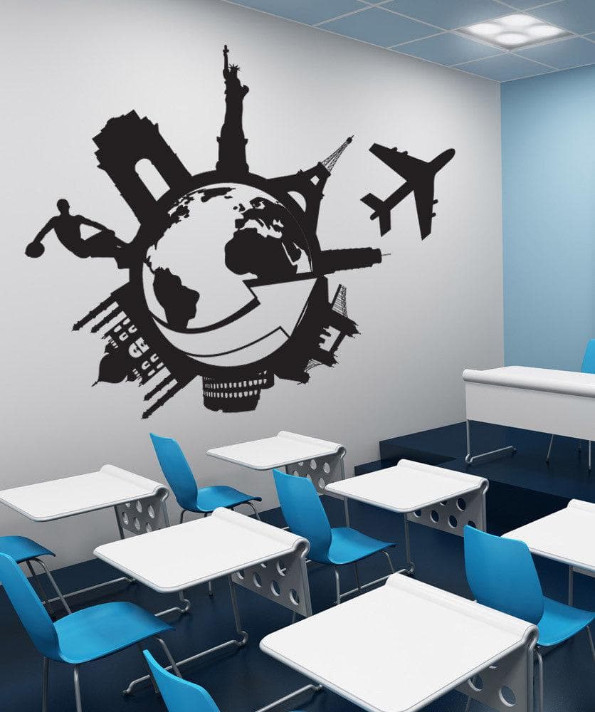 Vinyl Wall Decal Sticker Travel the World #1206