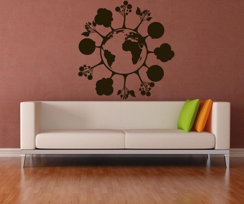 Vinyl Wall Decal Sticker Trees on Earth #1207