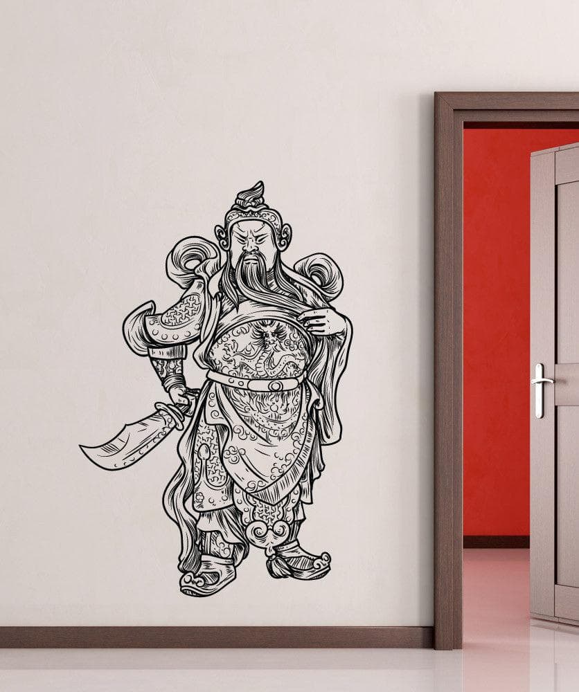 Asian Warrior Vinyl Wall Decal Sticker. #1228