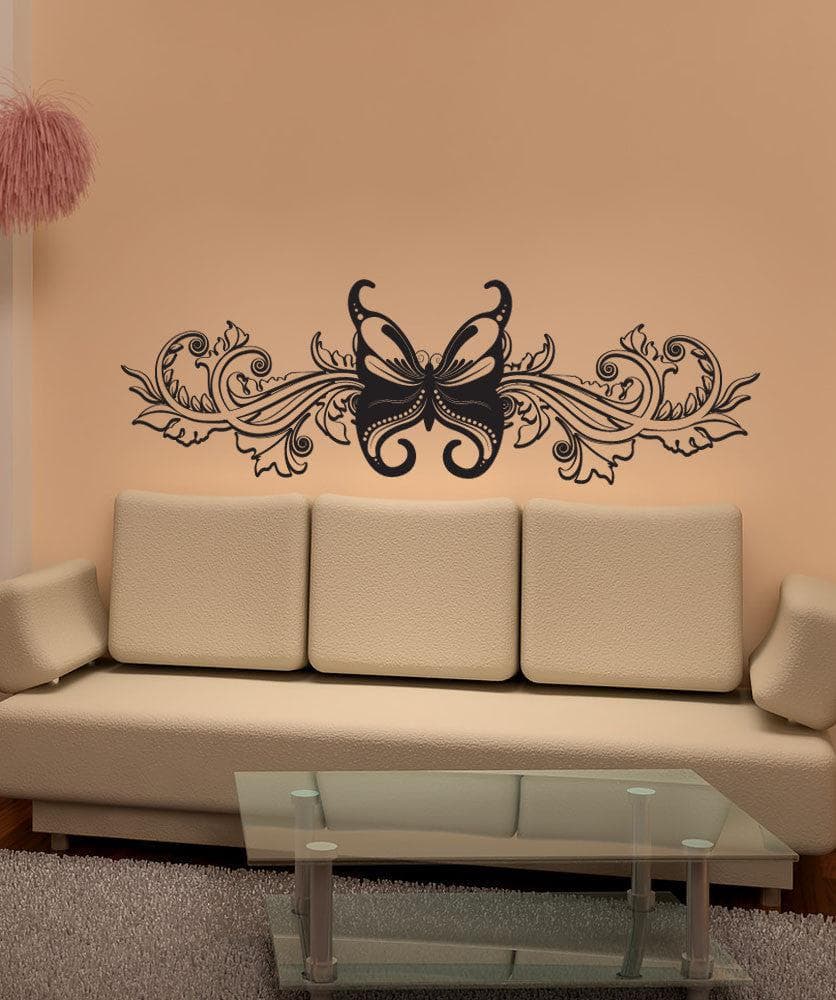 Vinyl Wall Decal Sticker Butterfly Plant #1242