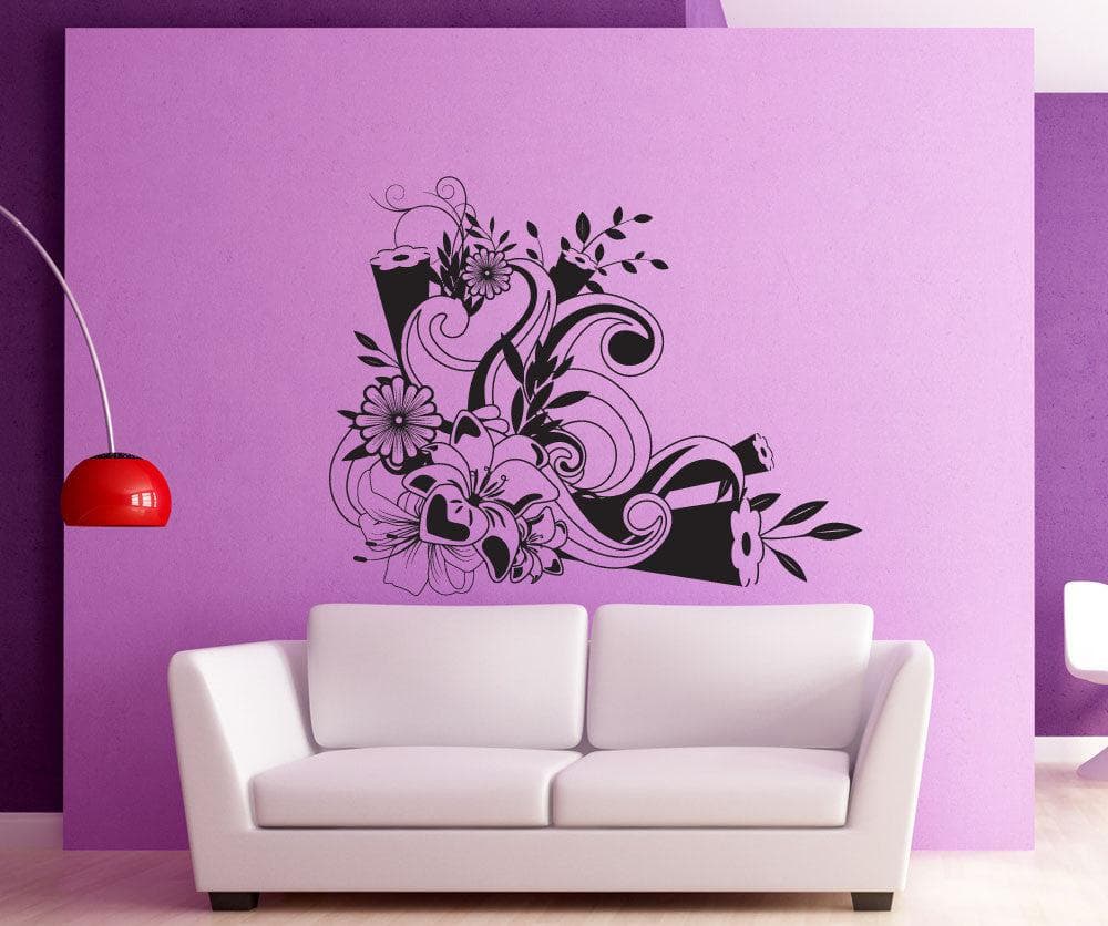 Vinyl Wall Decal Sticker Flower Design #1243
