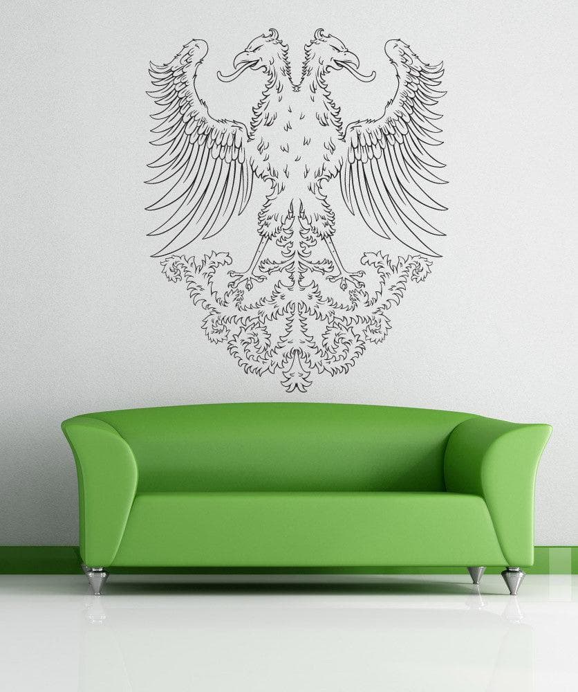 Vinyl Wall Decal Sticker Two Headed Phoenix #1250