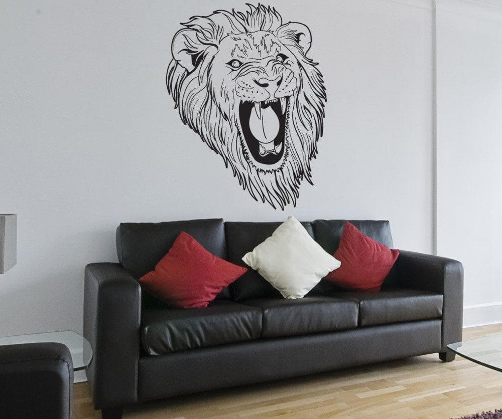 Vinyl Wall Decal Sticker Angry Lion #1253