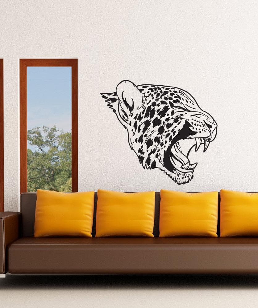 Vinyl Wall Decal Sticker Angry Leopard #1254