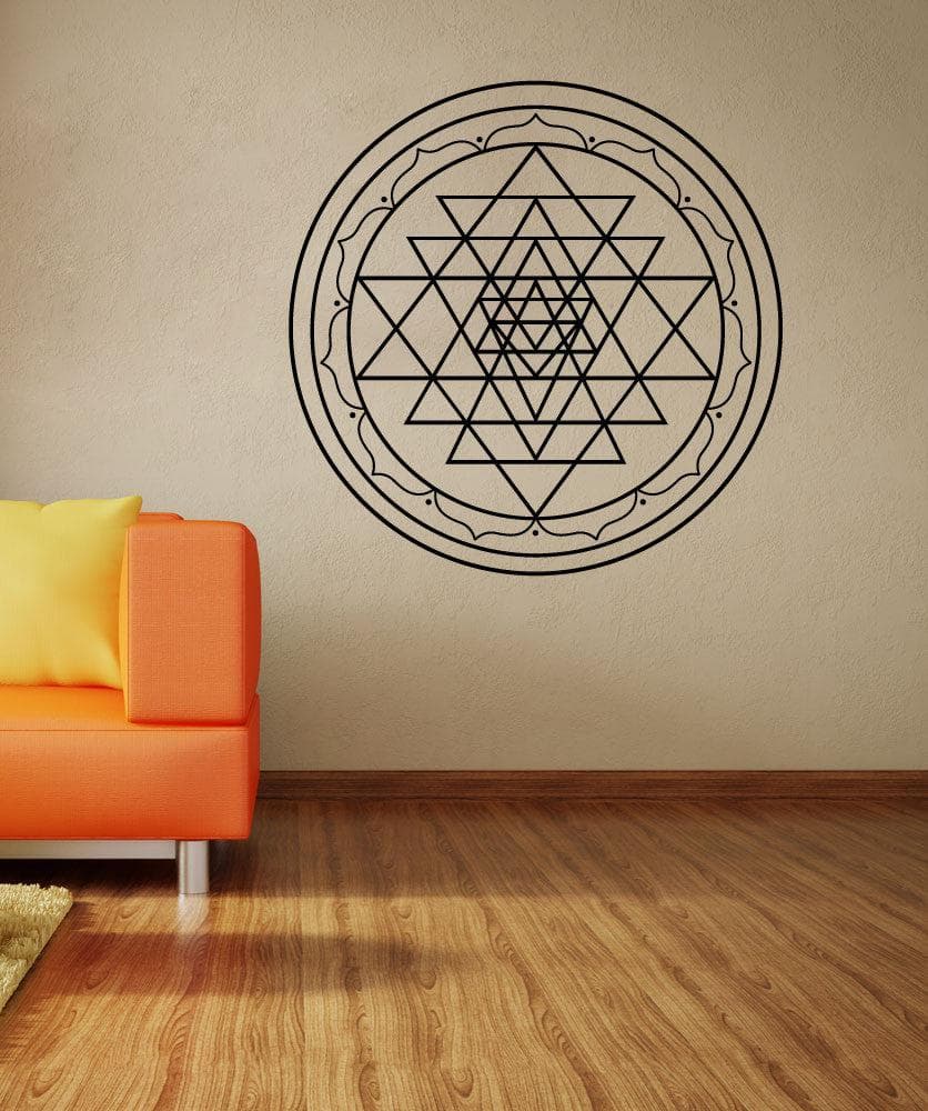 Sri Yantra Wall Decal Sticker. #OS_MB1255