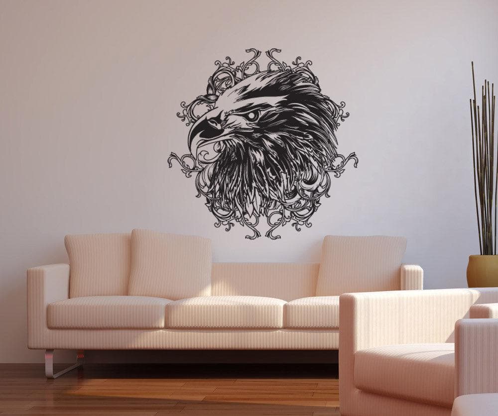 Vinyl Wall Decal Sticker Eagle Head Design #1256