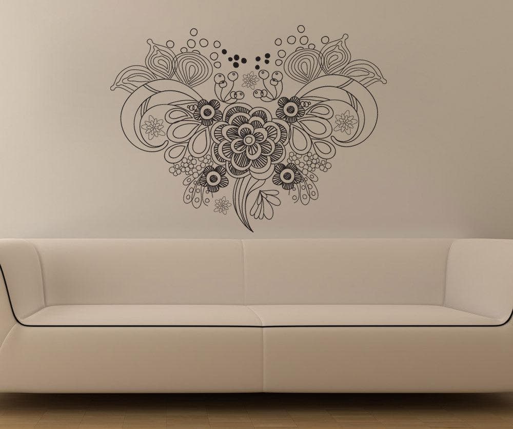 Vinyl Wall Decal Sticker Nature Floral Bouquet #1257