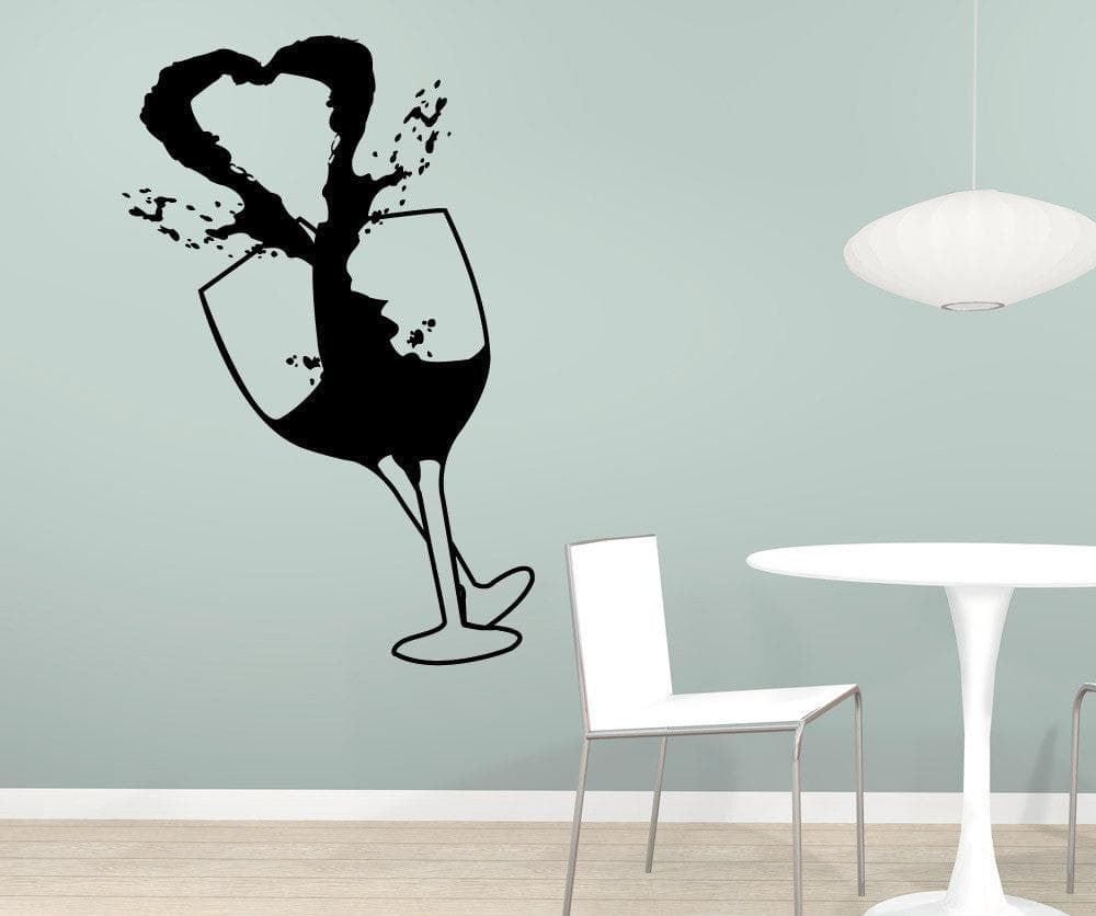 Vinyl Wall Decal Sticker Heart Wine #1258