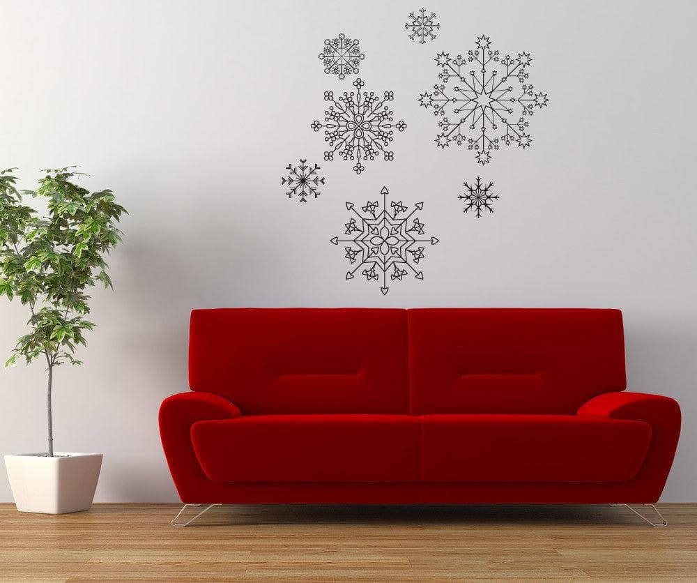 Vinyl Wall Decal Sticker Snowflakes #1262