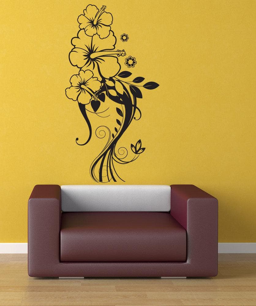 Vinyl Wall Decal Sticker Hibiscus Design #1265