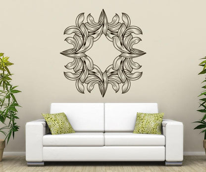 Vinyl Wall Decal Sticker Abstract Leaves Square #1270