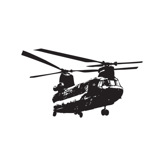 Military Chinook Helicopter Vinyl Wall Decal Sticker. #1274