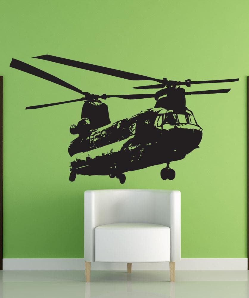 Military Chinook Helicopter Vinyl Wall Decal Sticker. #1274