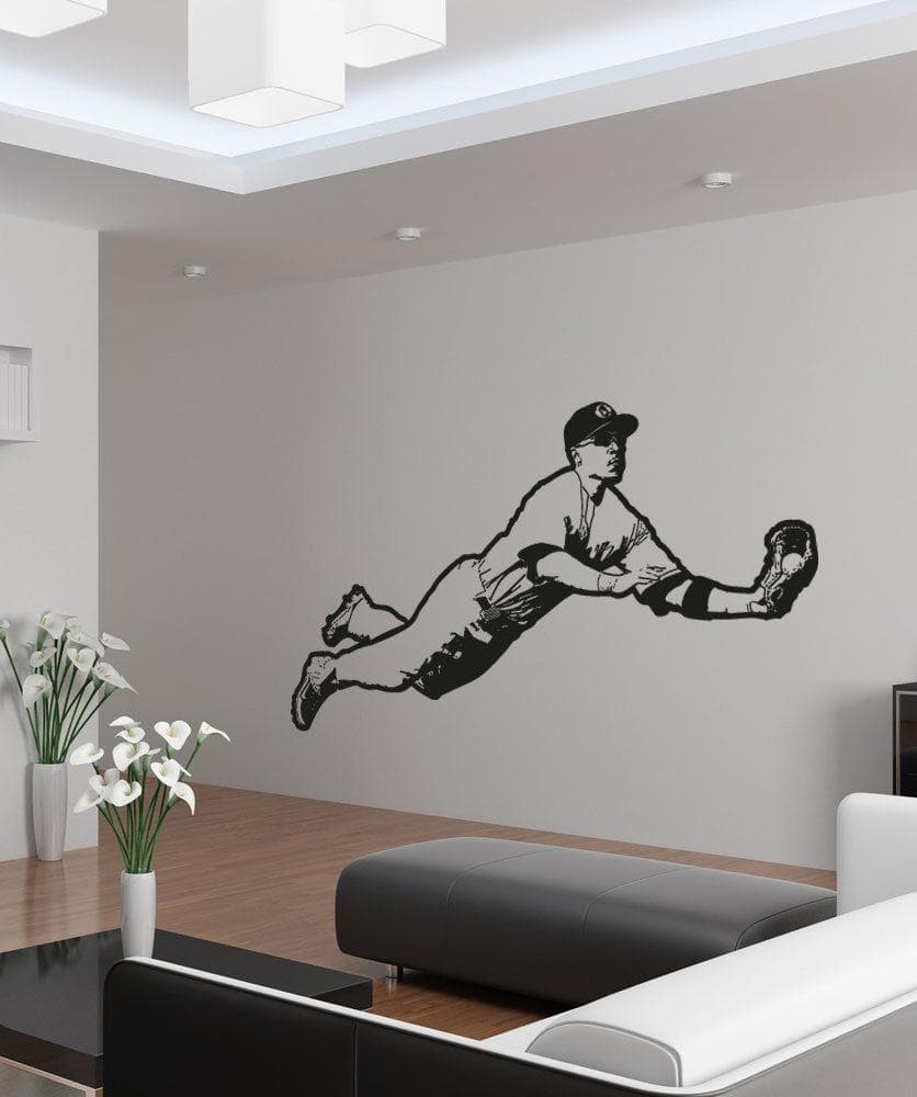 Vinyl Wall Decal Sticker Baseball Diver #1278