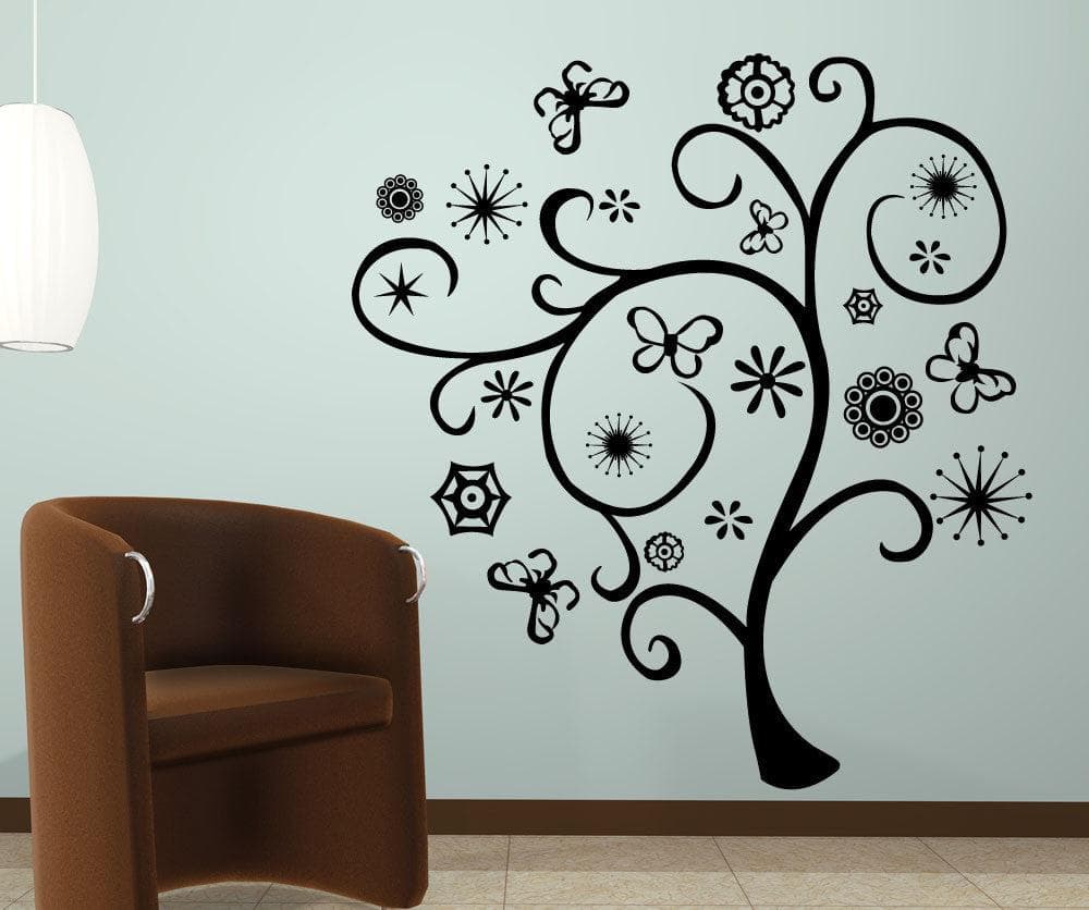Vinyl Wall Decal Sticker Abstract Spring Tree #1282