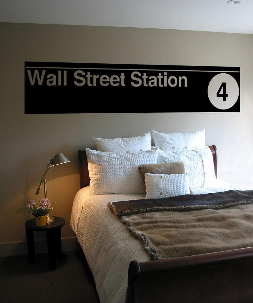 Vinyl Wall Decal Sticker Wall Street Subway Sign #1285
