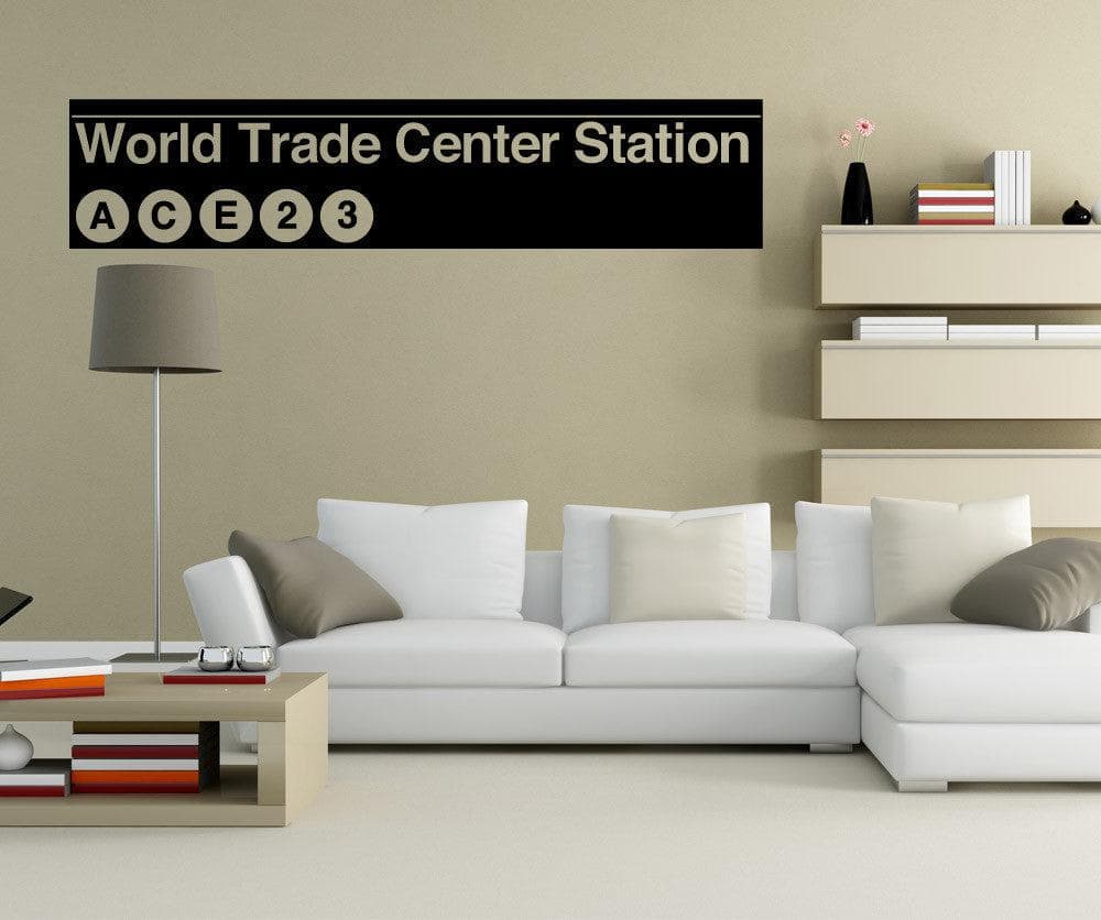 World Trade Center Subway Sign Vinyl Wall Decal Sticker. #1287