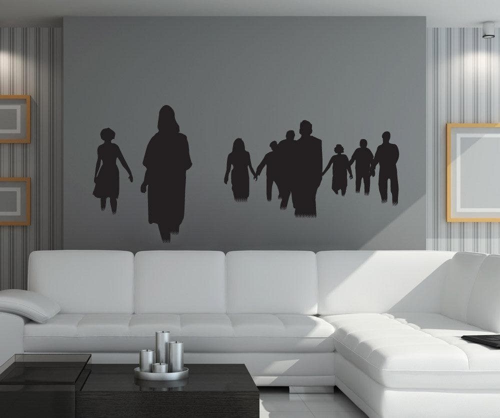 Zombie Walking Shadows Vinyl Wall Decal Sticker #1302