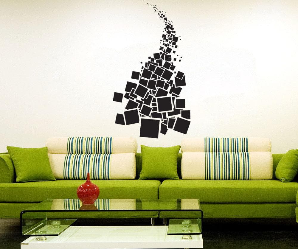 Vinyl Wall Decal Sticker Falling Squares #1304