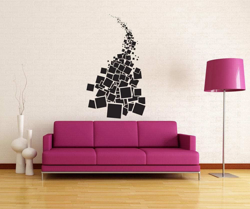 Vinyl Wall Decal Sticker Falling Squares #1304