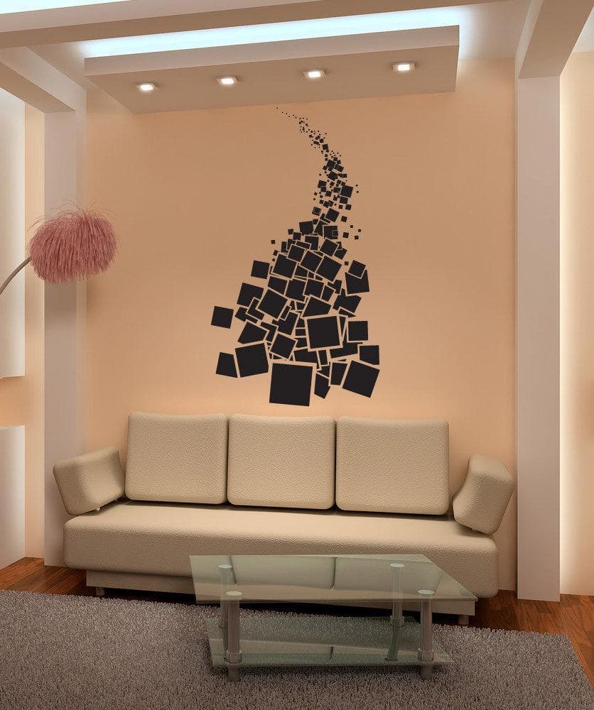 Vinyl Wall Decal Sticker Falling Squares #1304