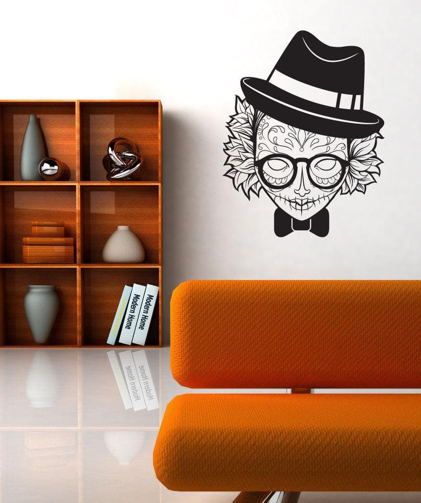 Vinyl Wall Decal Sticker Hipster Sugar Skull #1308