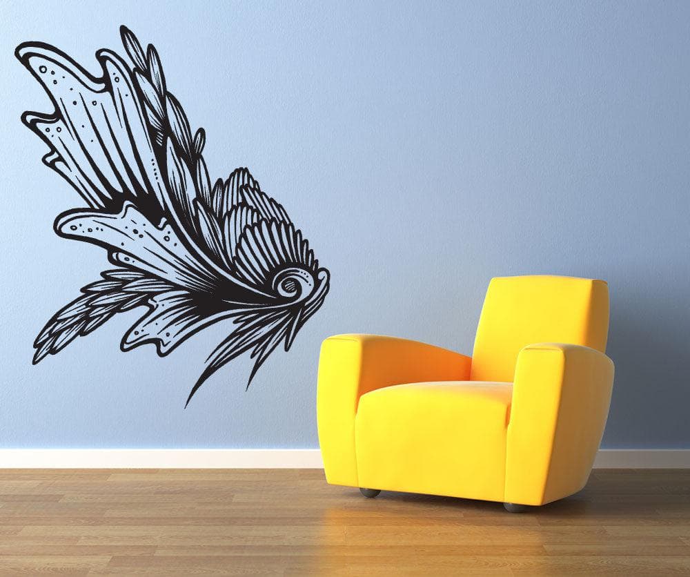 Vinyl Wall Decal Sticker Fish Fin Wing #1314