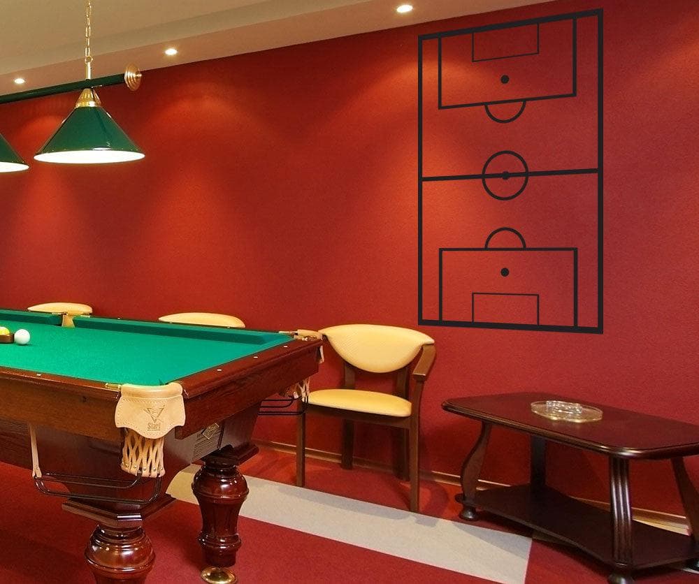 Soccer Field Football Pitch Wall Decal, Coach Play Board. #1321