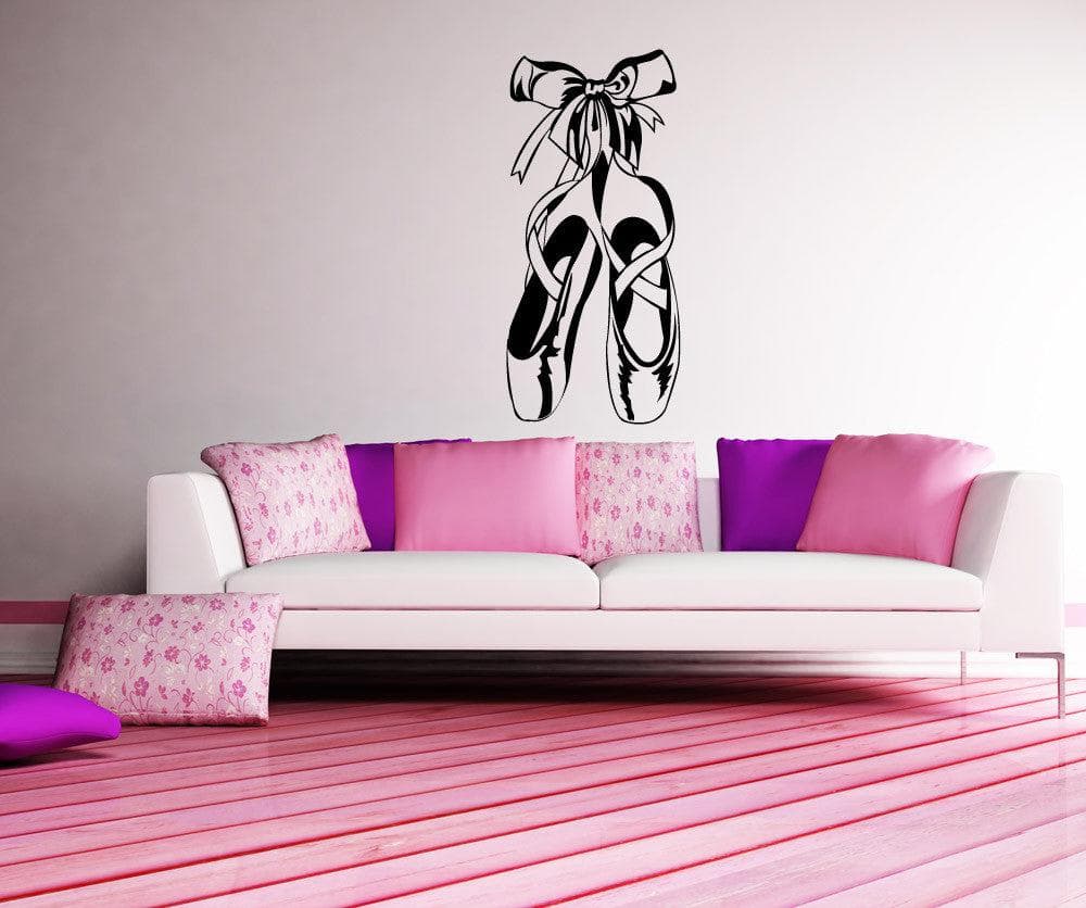 Ballerina Ballet Slippers Wall Decal Sticker. #1326
