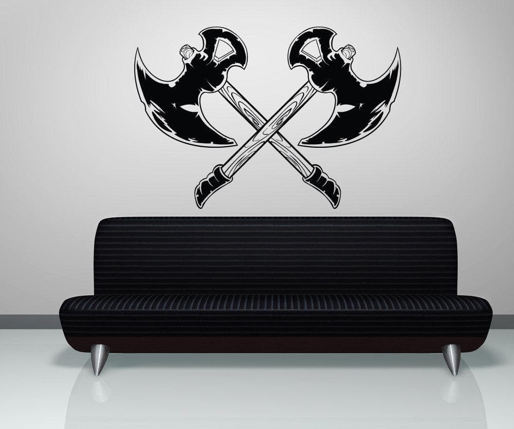 Vinyl Wall Decal Sticker Battle Axes #1328