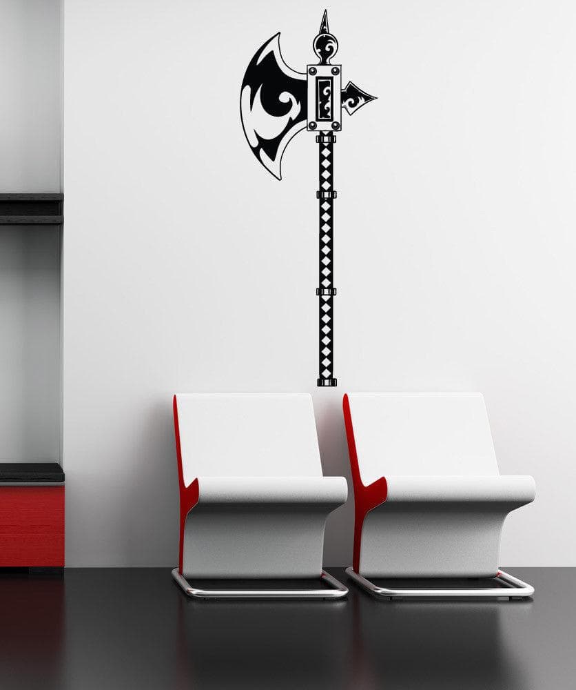 Vinyl Wall Decal Sticker Medieval Battle Axe #1329