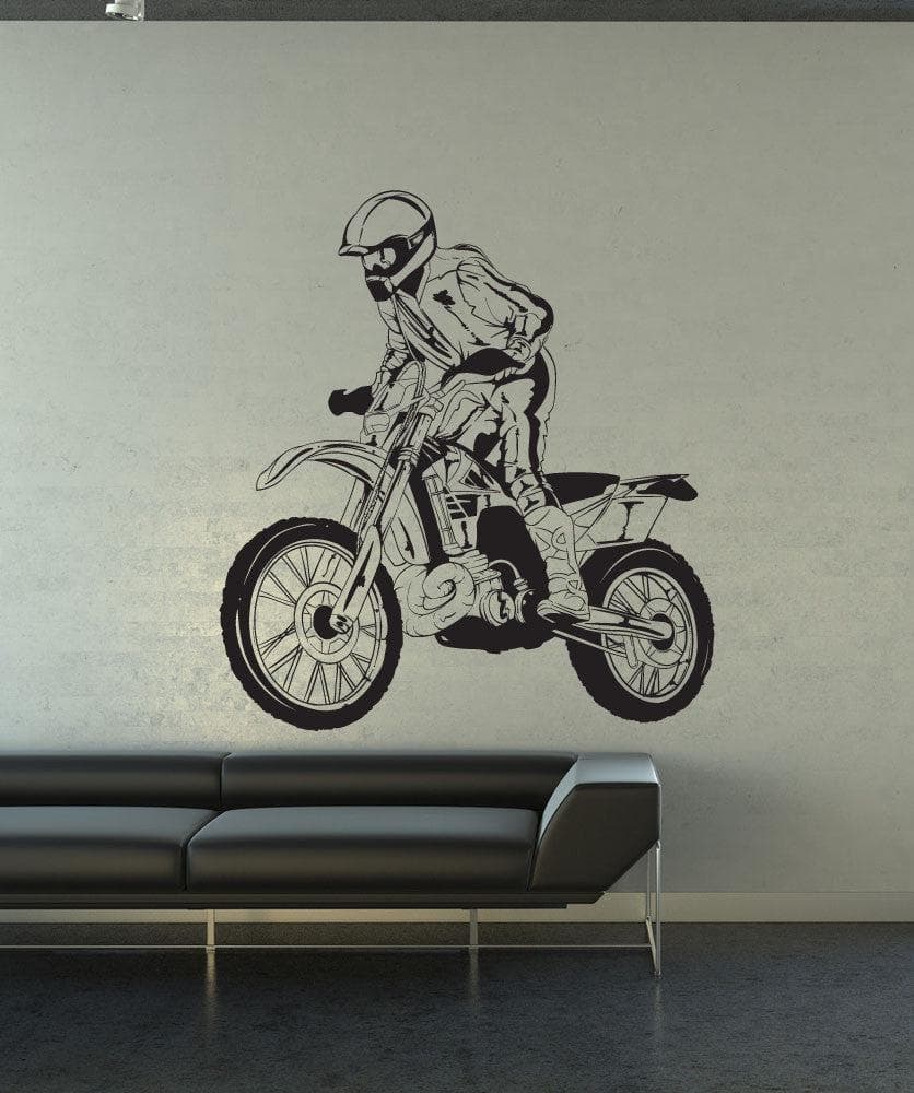 Vinyl Wall Decal Sticker Motocross Racer #1339