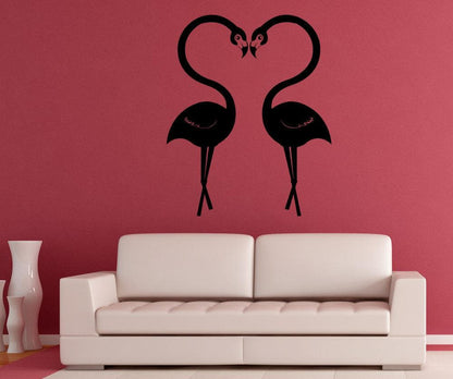 Vinyl Wall Decal Sticker Flamingo Love #1348
