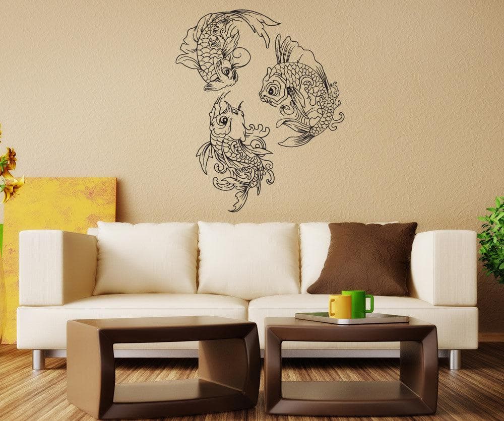 Vinyl Wall Decal Sticker Koi Fish Trio #1363
