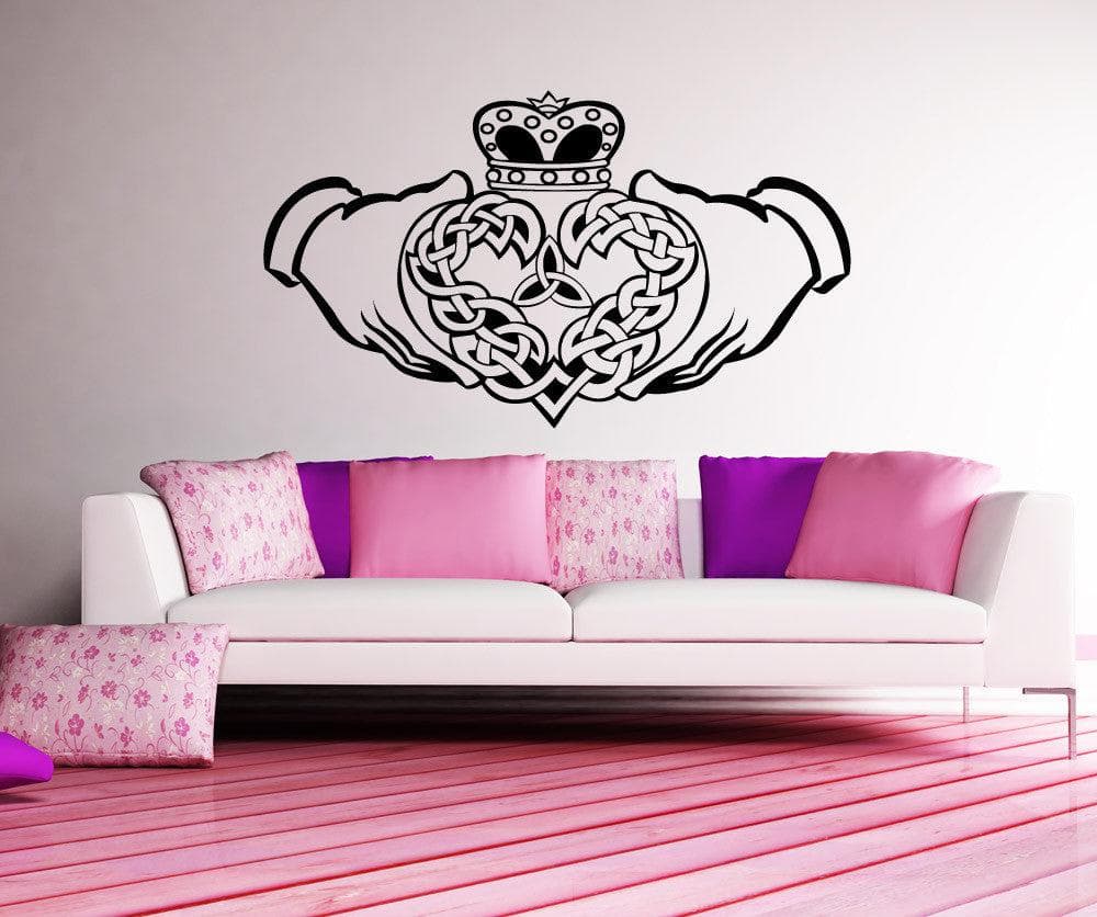 Celtic Claddagh Vinyl Wall Decal Sticker. #1367